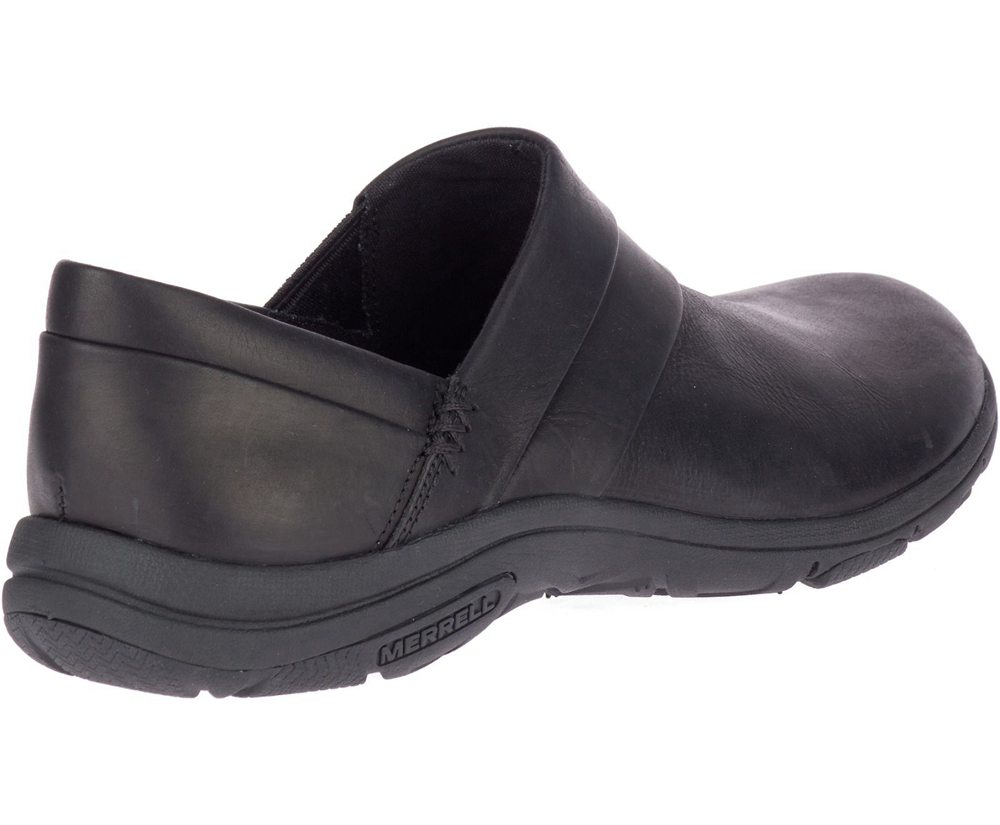 Merrell Slip Ons Black - Dassie Stitch Wide Width - Womens 92NLKRIZO